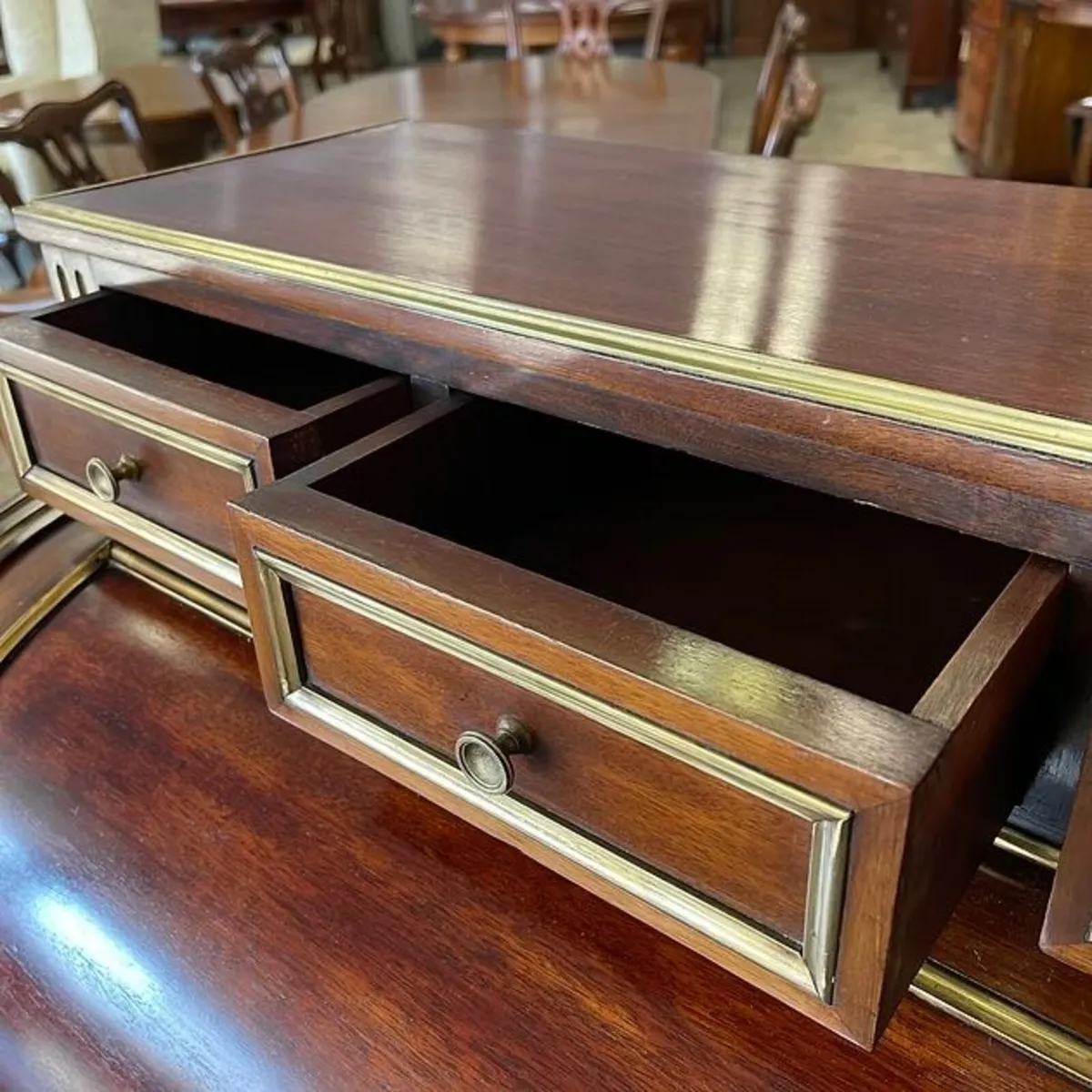 Antique Léon Molinghen roll top writing desk - Image 3