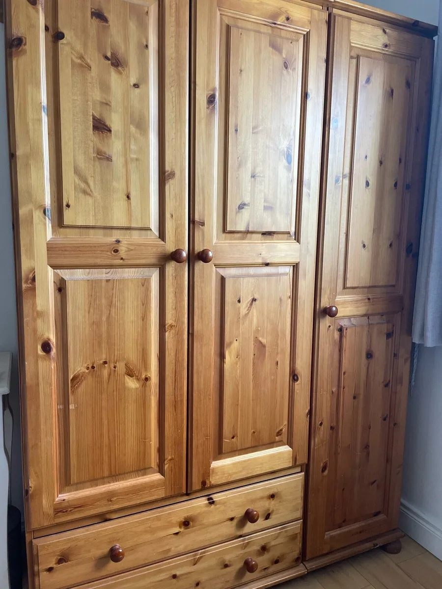 Pine Wooden Wardrobe - Image 1