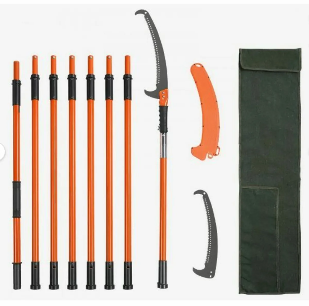 Manual Pole Saw, 7.3-27 ft Extendable Tree Pruner - Image 1