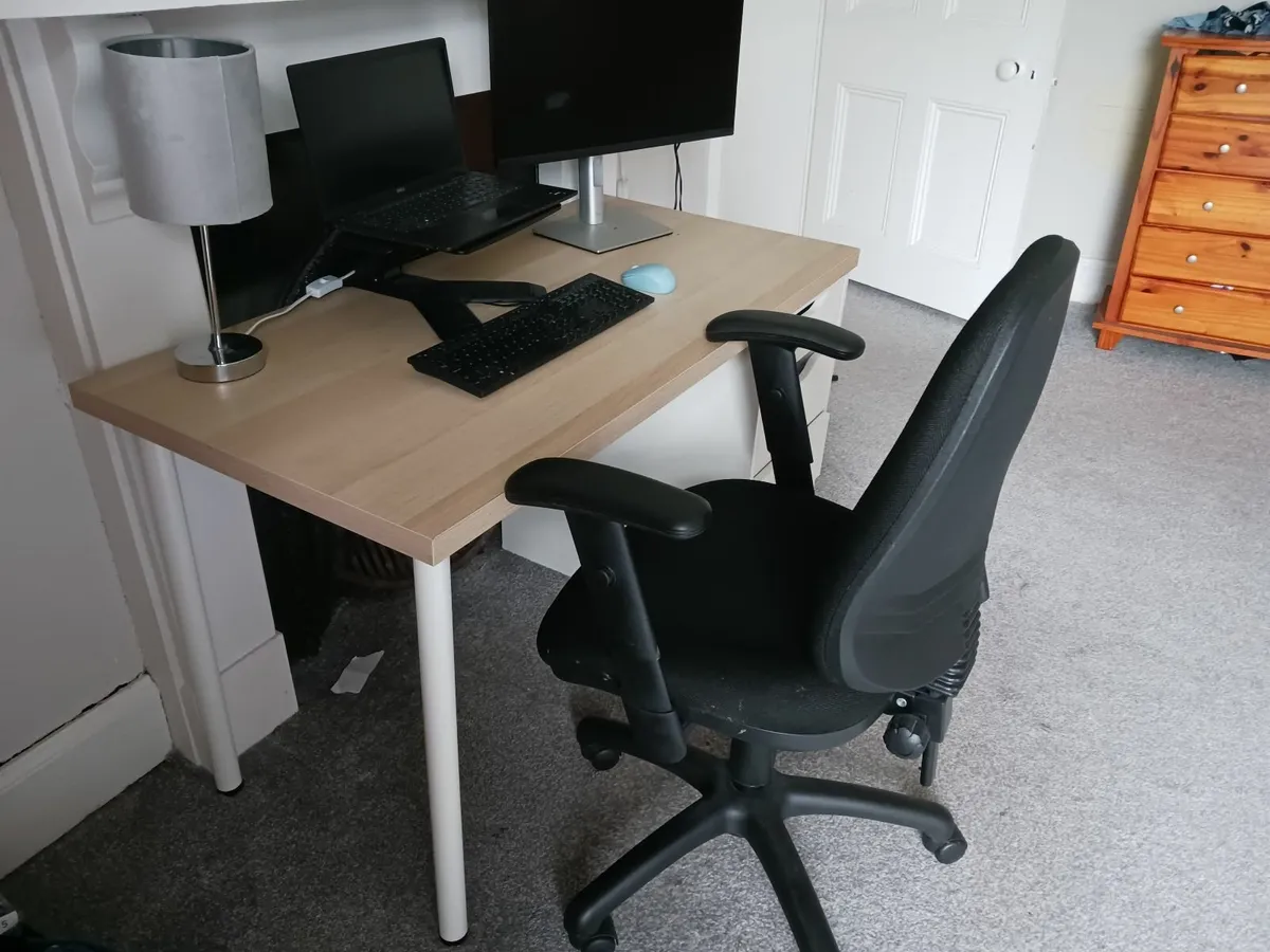 Desk, Chair, and computer stand - Image 2