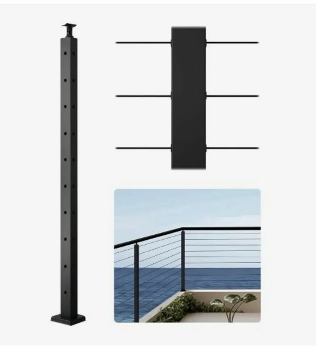 Cable Railing Post 36x1x2 Inch - Image 1