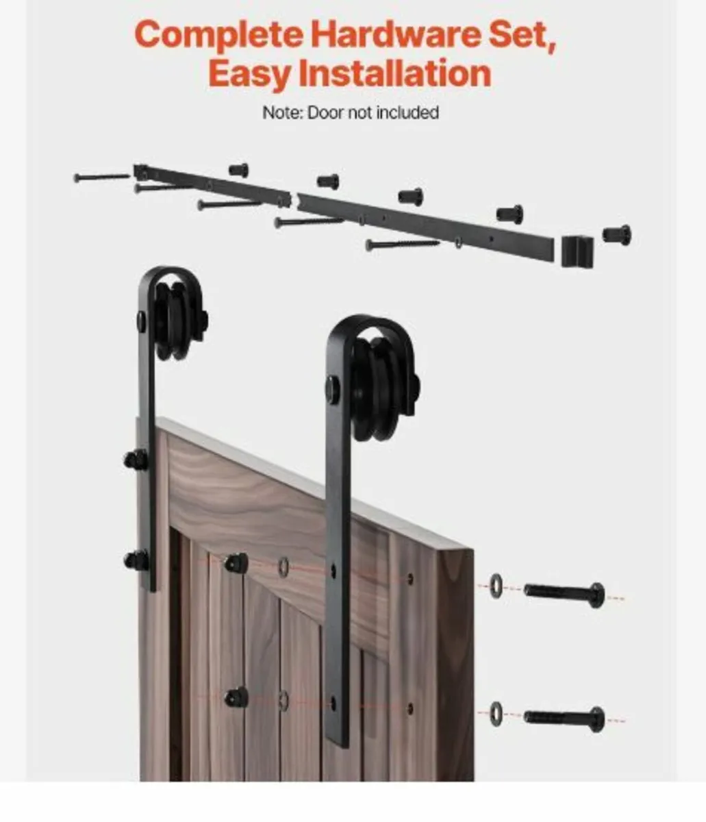 6FT Sliding Barn Door Hardware Kit - Image 4