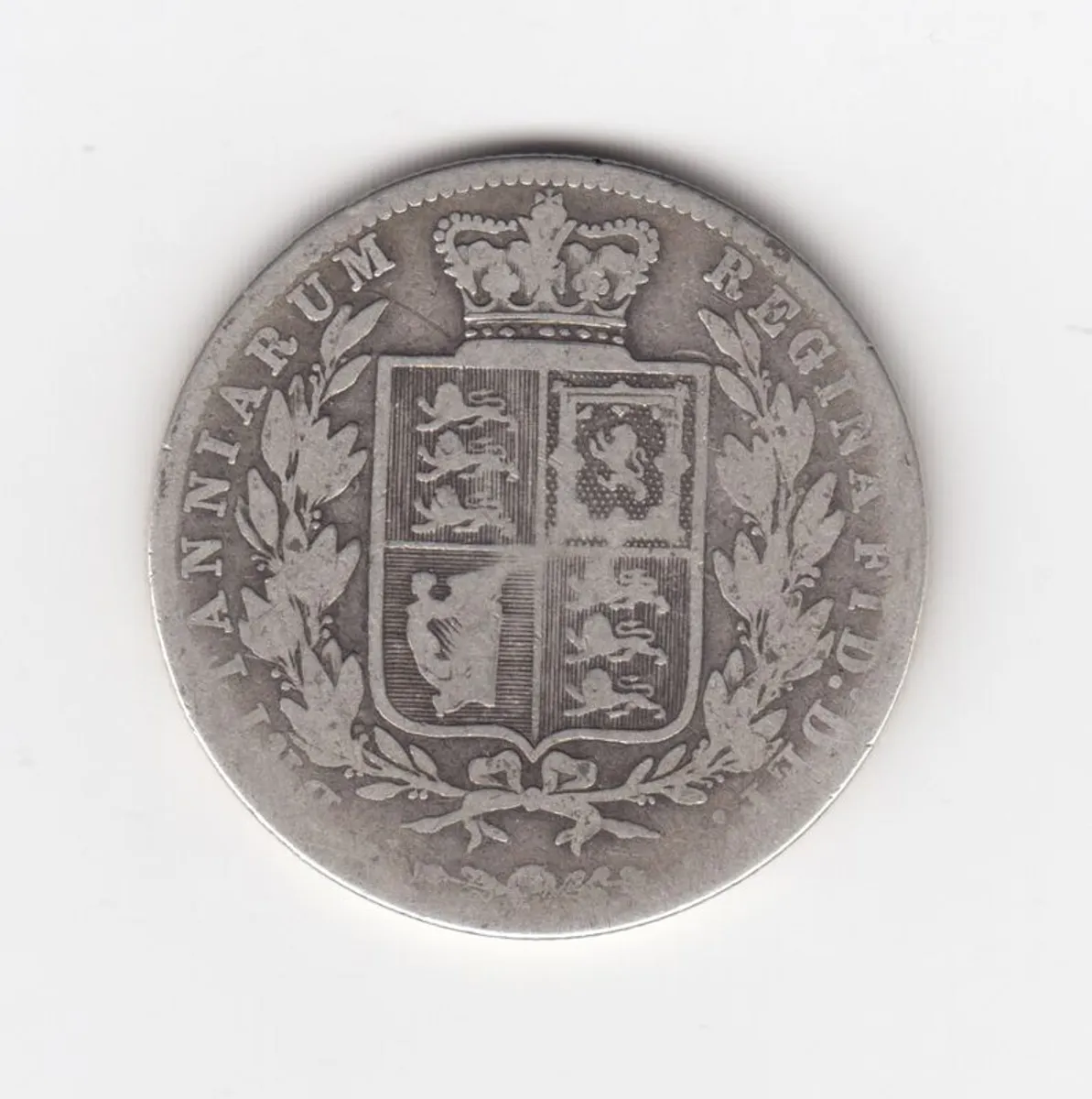 1874 Half Crown, 2/6, 92.5% Silver Coin - Image 2