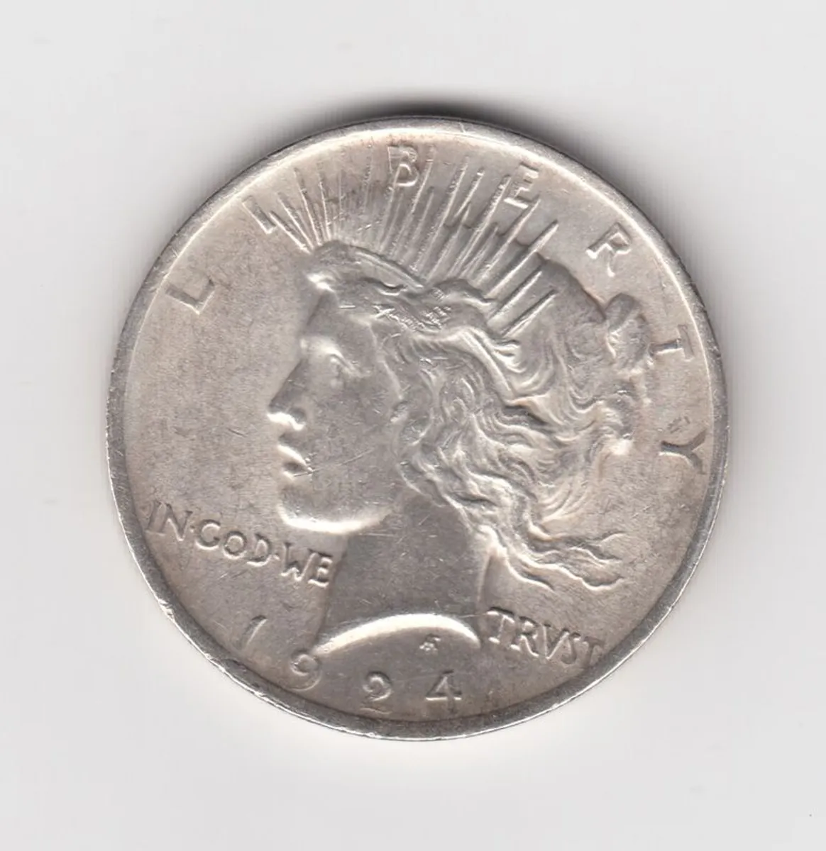 U.S 1924 Peace Dollar 90% silver coin - Image 1