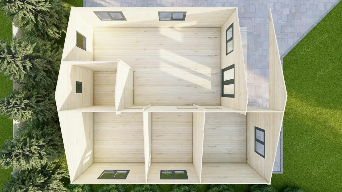 Ecohome Log Cabins 3 Bed A 9m x 8m Modular Home - Image 2
