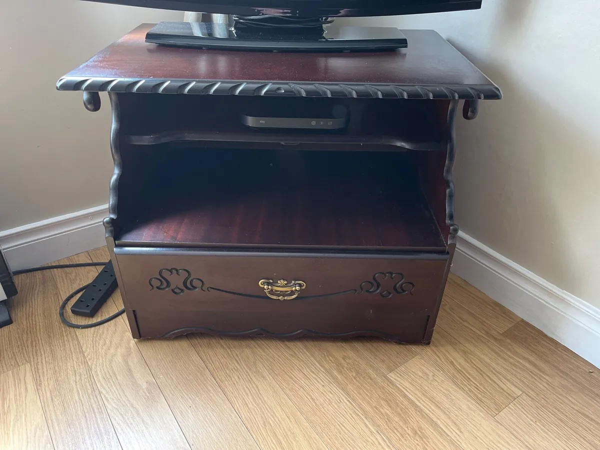 Tv Stand Dark solid wood - Image 1