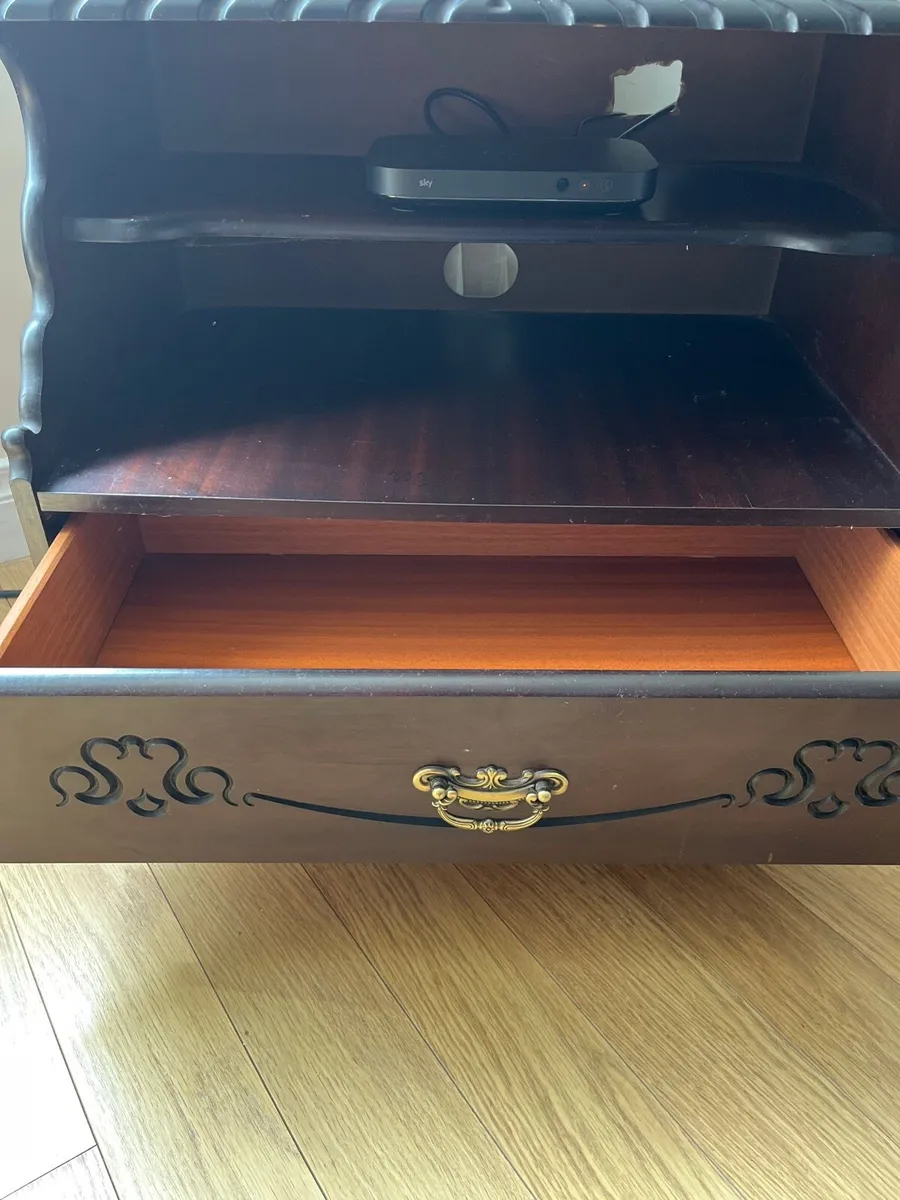 Tv Stand Dark solid wood - Image 3