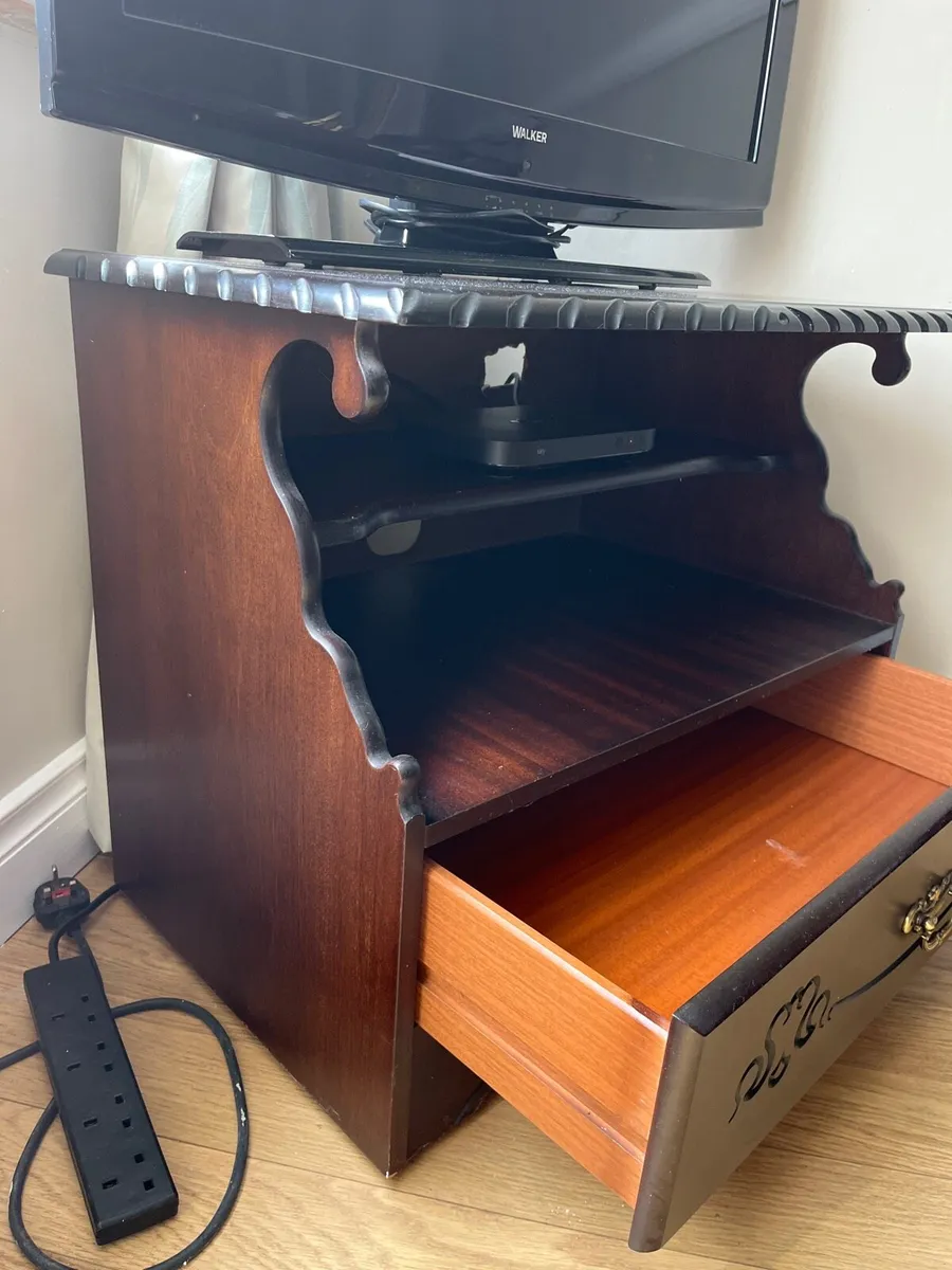 Tv Stand Dark solid wood - Image 4