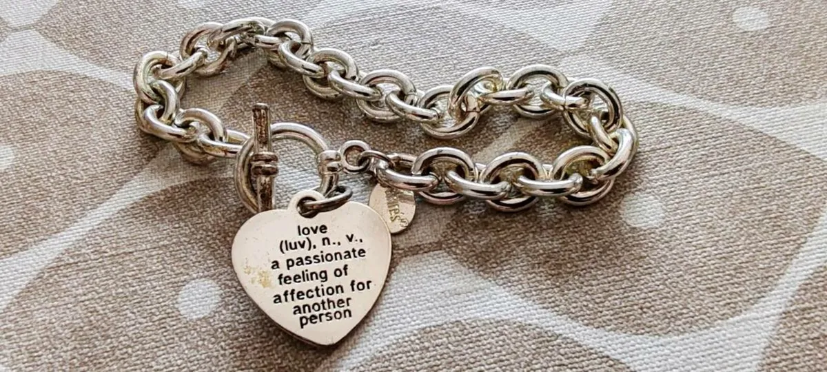 Silvertone LOVE bracelet - Image 2