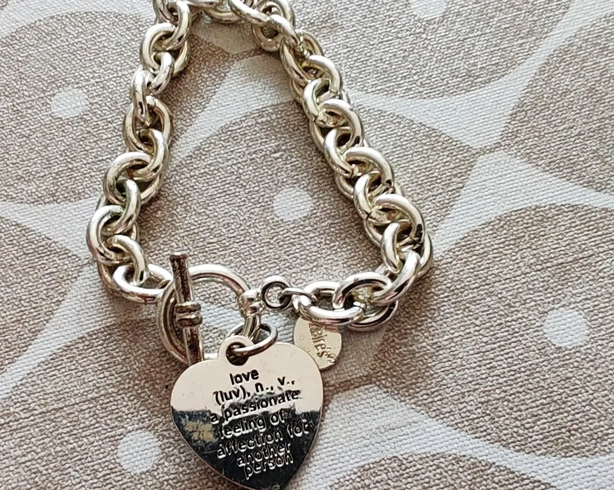 Silvertone LOVE bracelet - Image 3