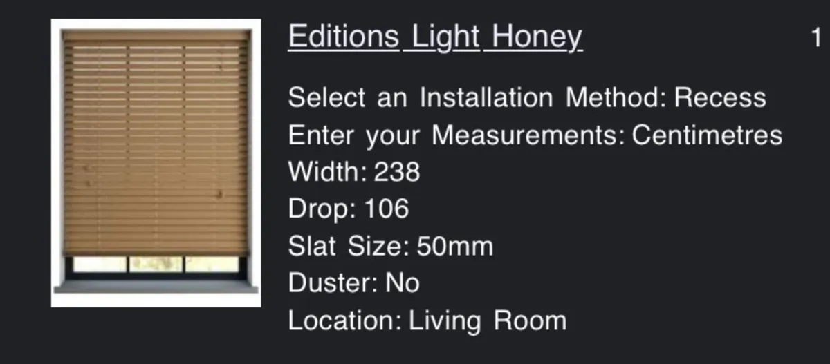 Window blinds, 2.39 m, brand new - Image 4