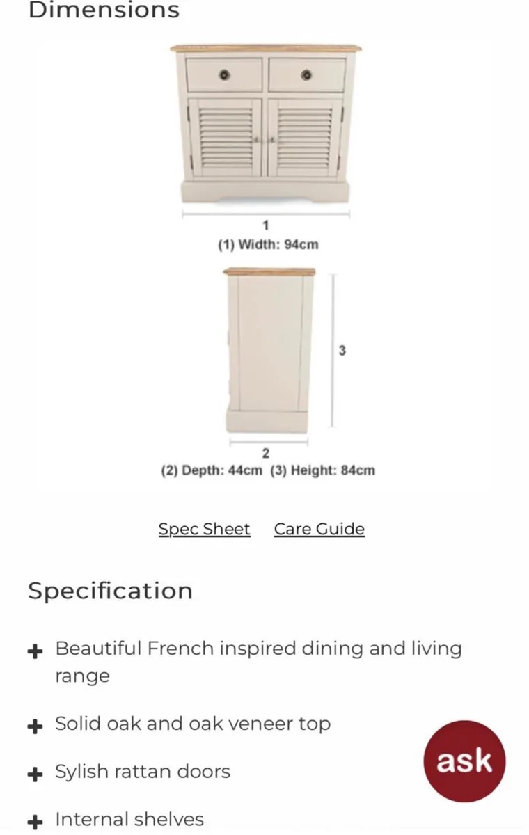 Grey sideboard - Image 4