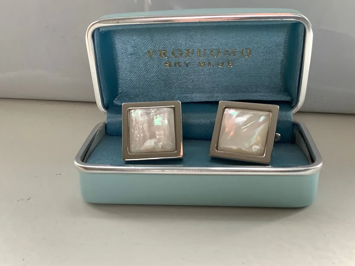 Cuff links - mother of pearl - Image 2