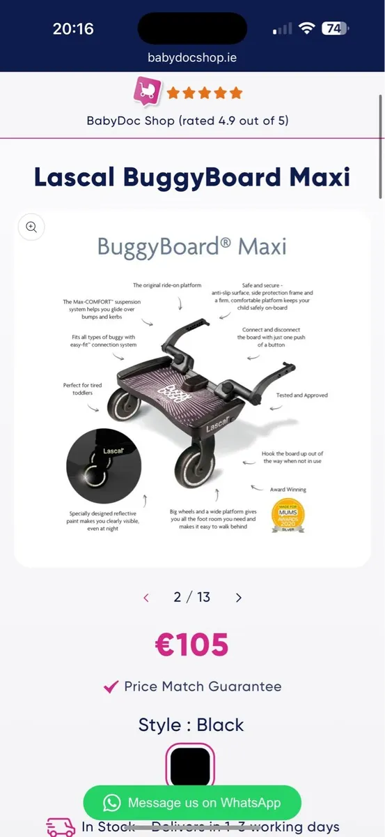 Buggy board for pram - Image 1