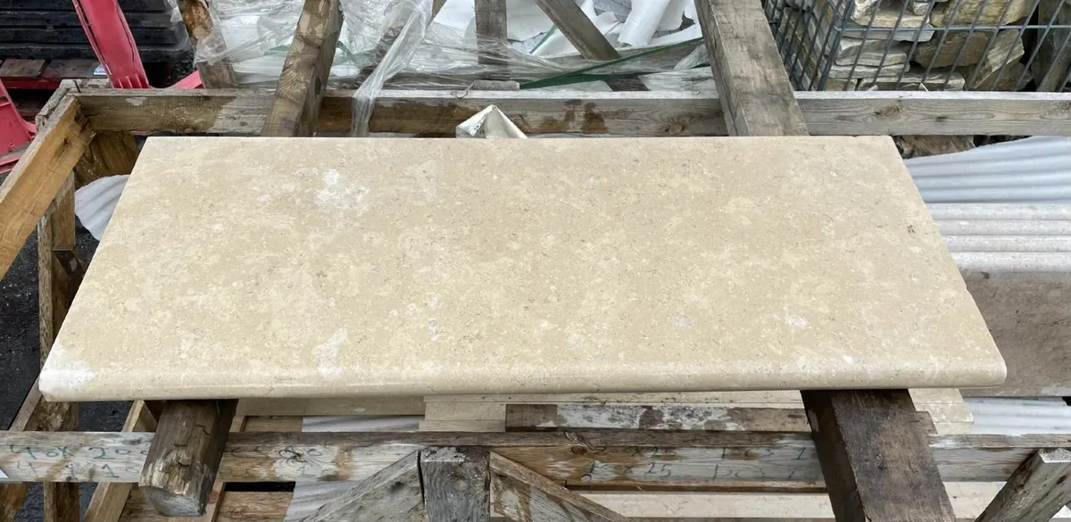 Sinai Pearl Egyptian Bull Nose  Limestone Steps - Image 1