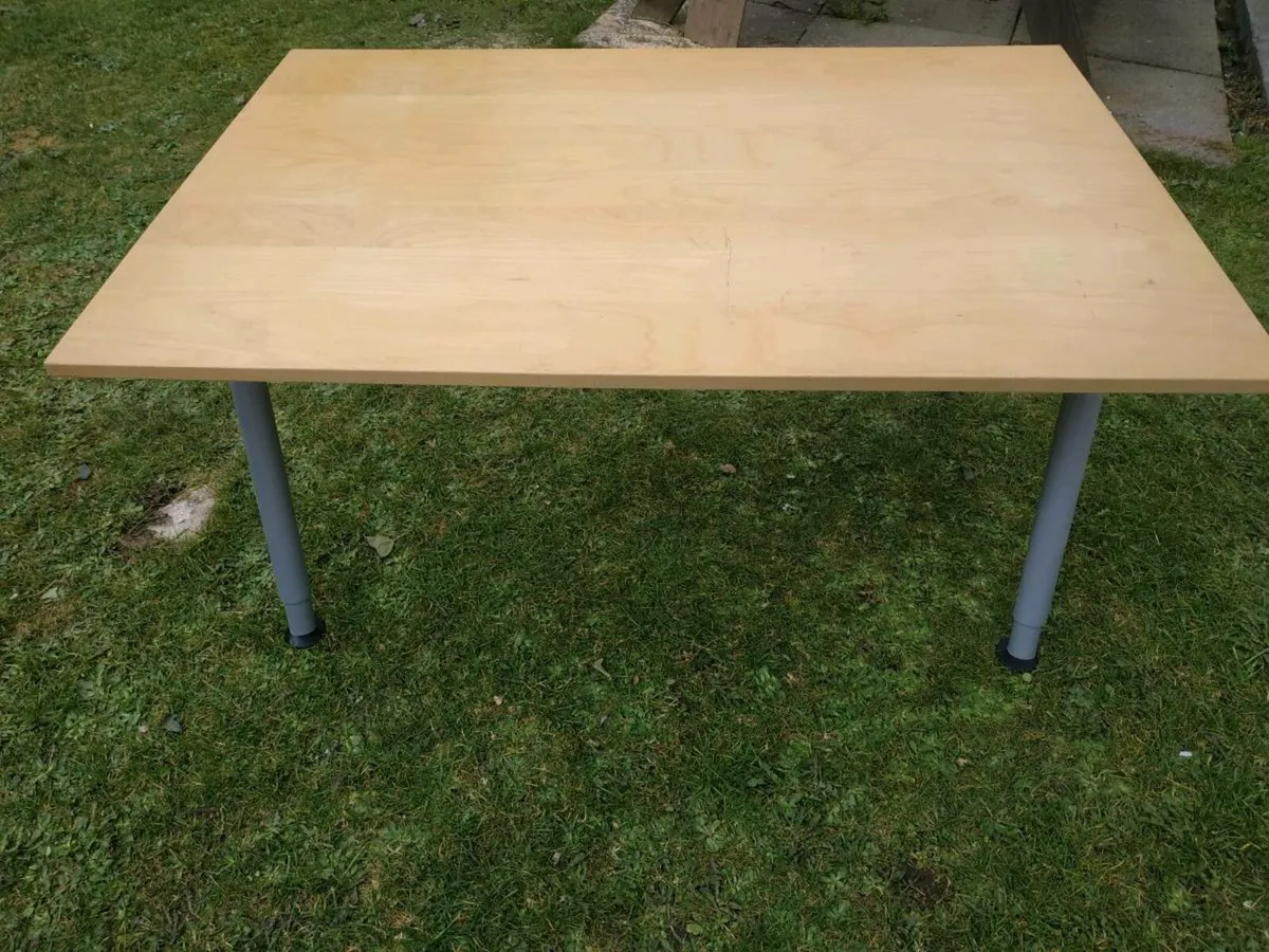 IKEA 'galant' study table, extendable legs. - Image 4