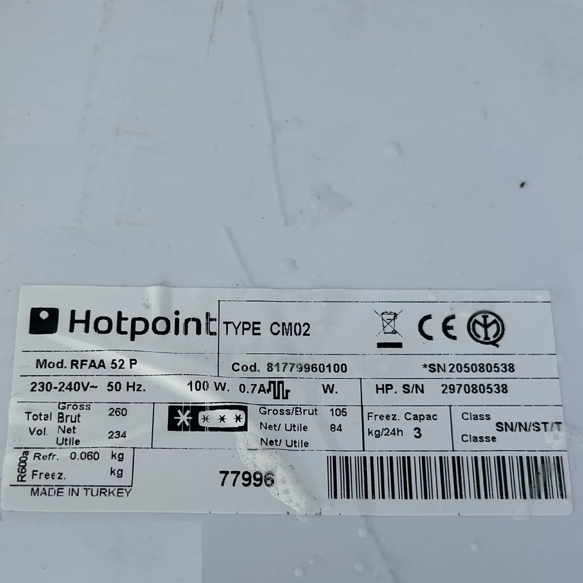 Hotpoint Fridge Freezer - Image 3