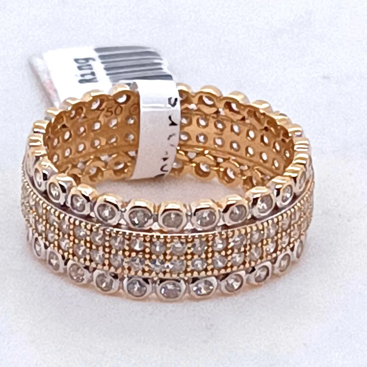 18k Yellow Gold & Zirconia Full Eternity Ring - Image 2