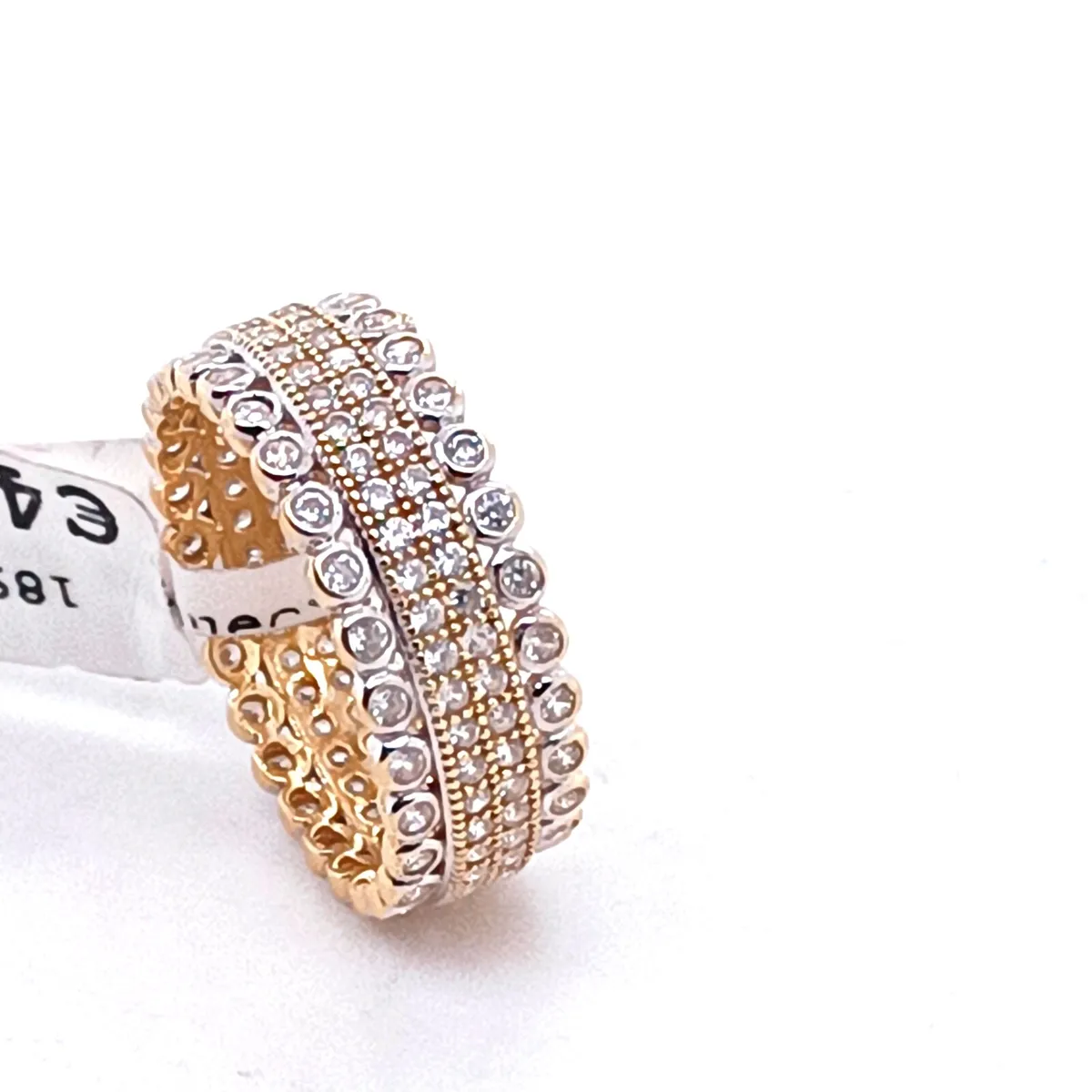 18k Yellow Gold & Zirconia Full Eternity Ring - Image 4