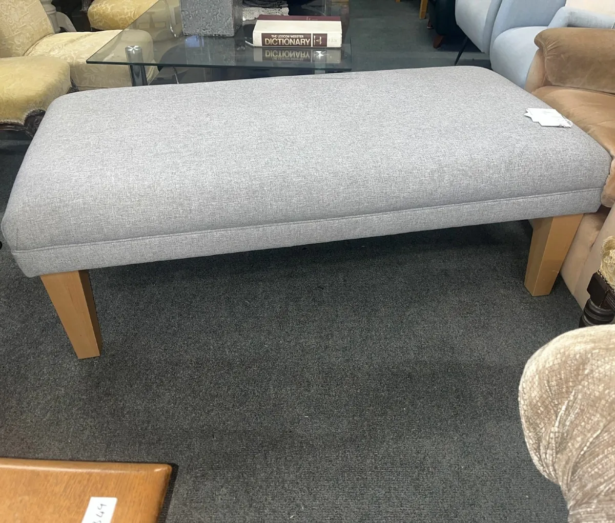 Elegant Grey Ottoman - Image 2