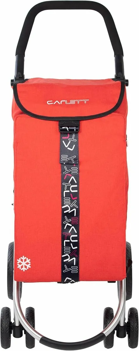BRAND NEW Carlett Folding Shopping Trolley, Red - Image 2