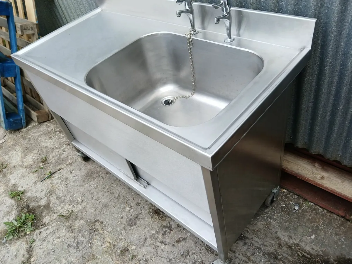 Stainless steel cabbinet /sink unit delivered - Image 1