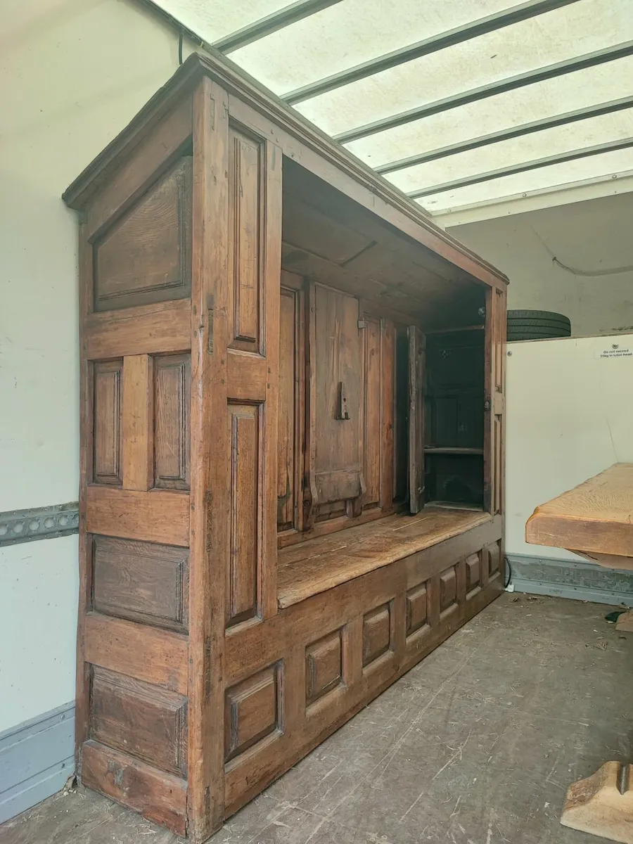 Antique settle. French oak.