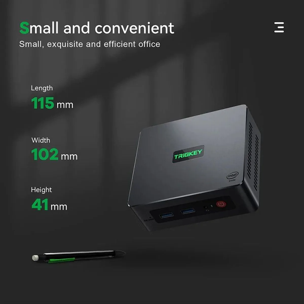 Trigkey Mini PC Intel N4020 (2.8 GHz) 4G DDR4 480GB SSD (LibreELEC installed) - Image 3