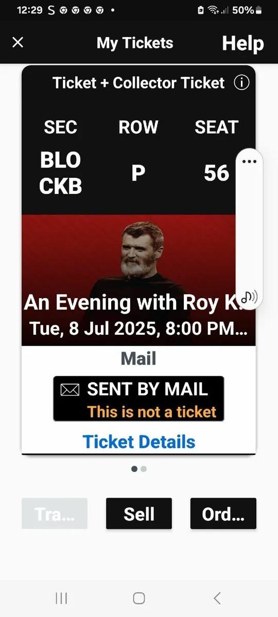 Interview with Roy Keane ticket