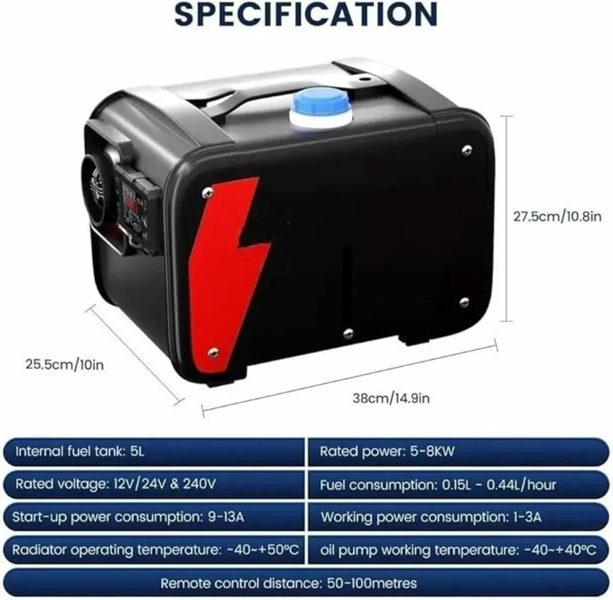 12V 8KW Diesel Air Heater LCD Car Truck RV Camping - Image 2