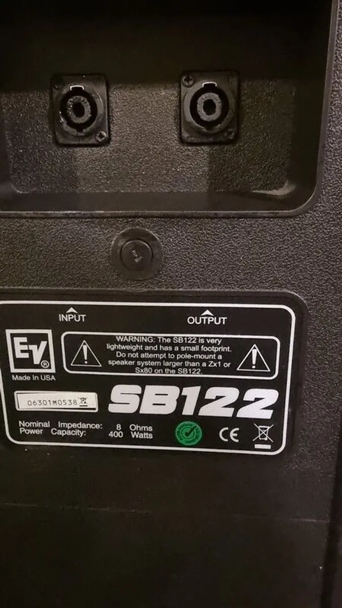 Pair of Electro Voice EV SB122 Subwoofer - Image 3