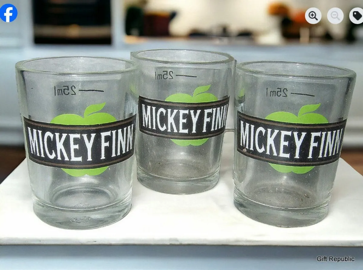 Trio Of Authentic Vintage ;Mickey Finn' Glasses - Image 1