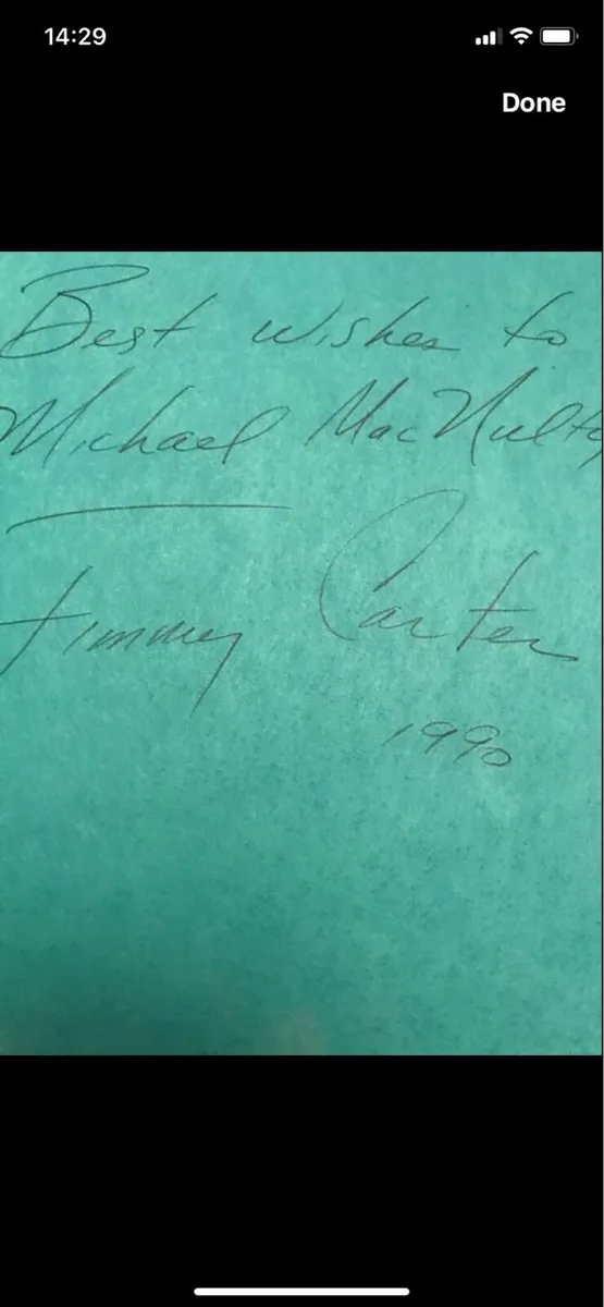 Autographed Jimmy Carter - Image 2