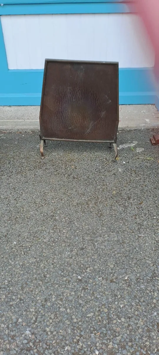 Vintage Copper Art Deco Arts & Crafts Fire Screen - Image 4