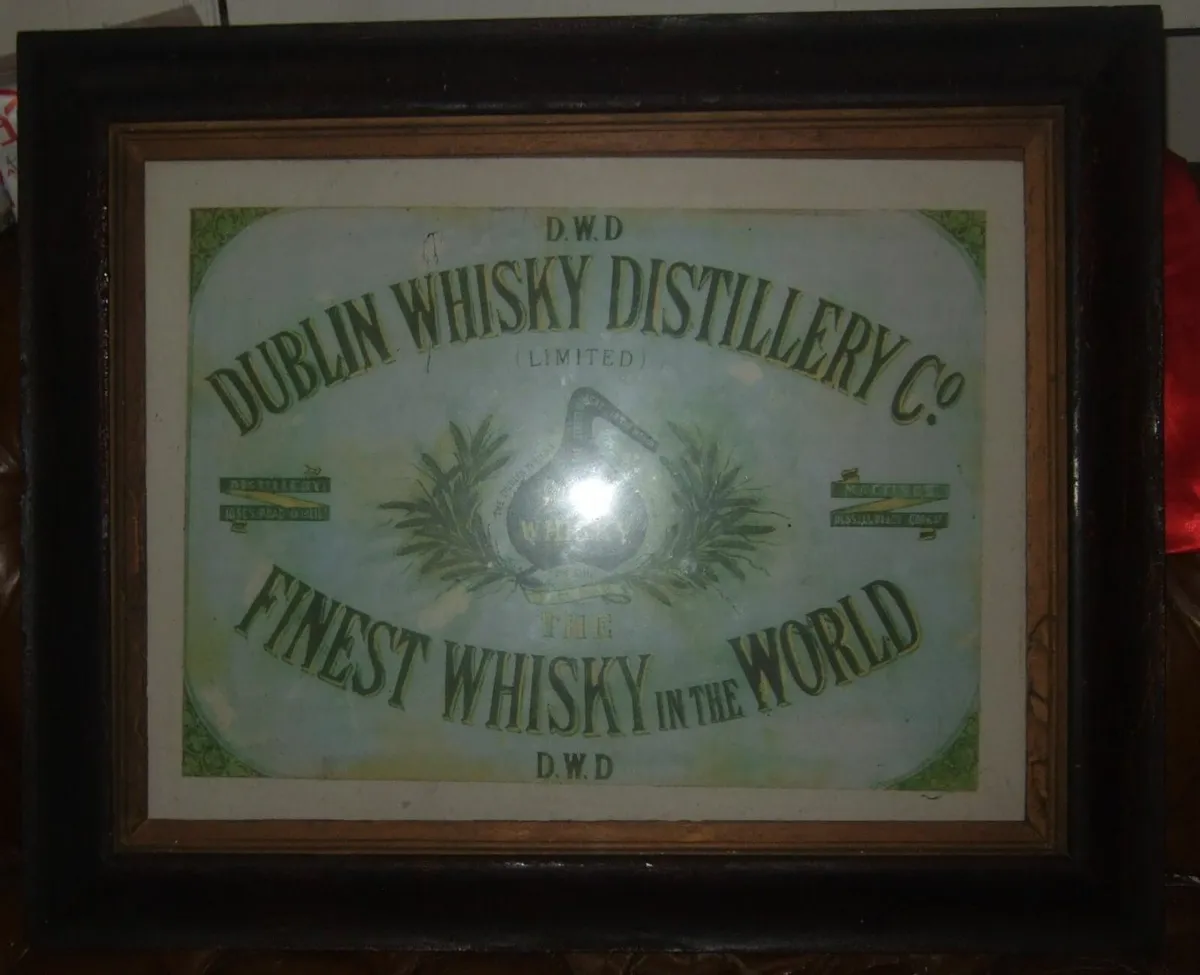 Vintage D.W.D Pot Still Whiskey Framed Advert - Image 2