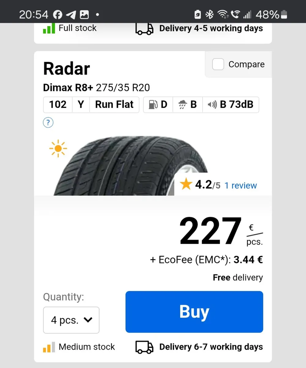 R 20 New set tires for BMW in run flats. - Image 4