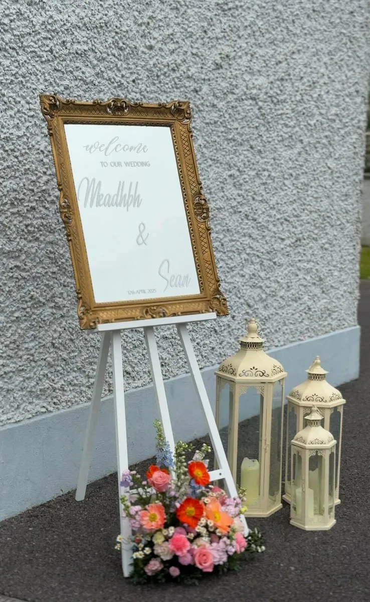 Personalised Welcome Mirror and Lanterns