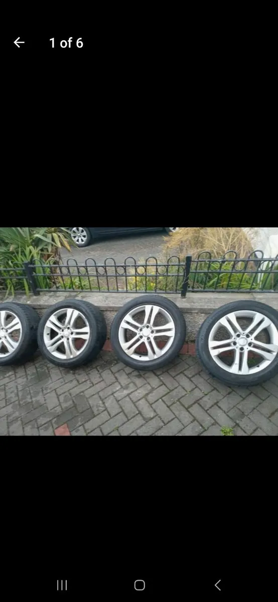 Mercedes 18" alloy wheels with tyres - Image 2