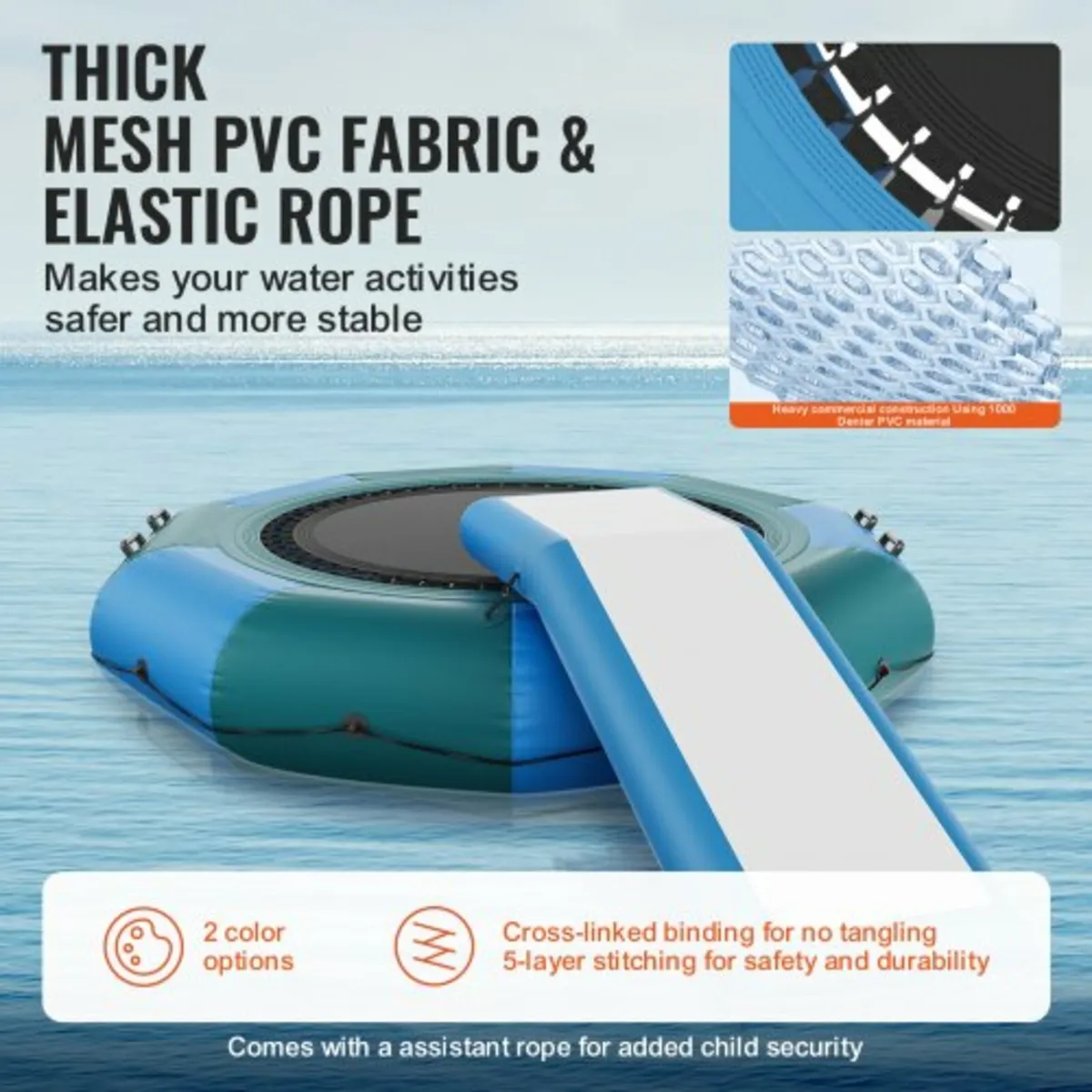10ft Inflatable Water Trampoline Swim Platform Bou - Image 2