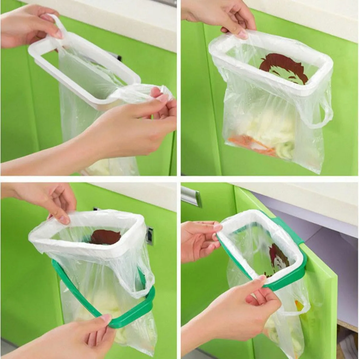 Cabinet Door Garbage Trash Bag Can Box Rack Hangin - Image 2