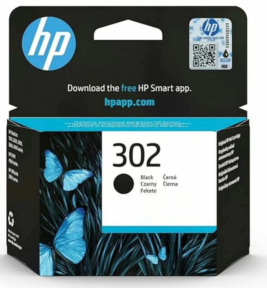 2 NEW  HP 302 Ink Cartridges, 1 Black, 1 Colour - Image 2