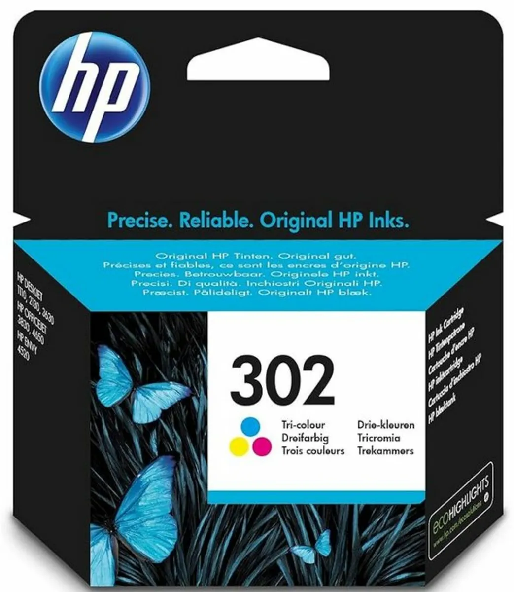 2 NEW  HP 302 Ink Cartridges, 1 Black, 1 Colour - Image 3