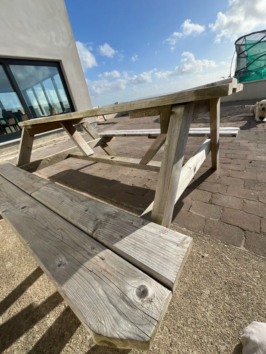 3 wooden tables - Image 2