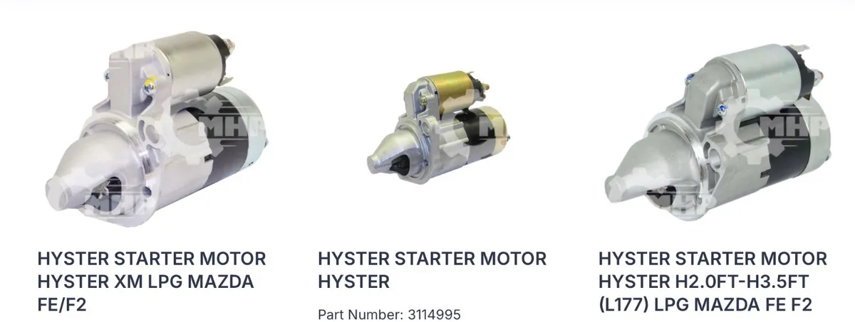 Starter Motors @ Forklift Parts Direct - Image 2