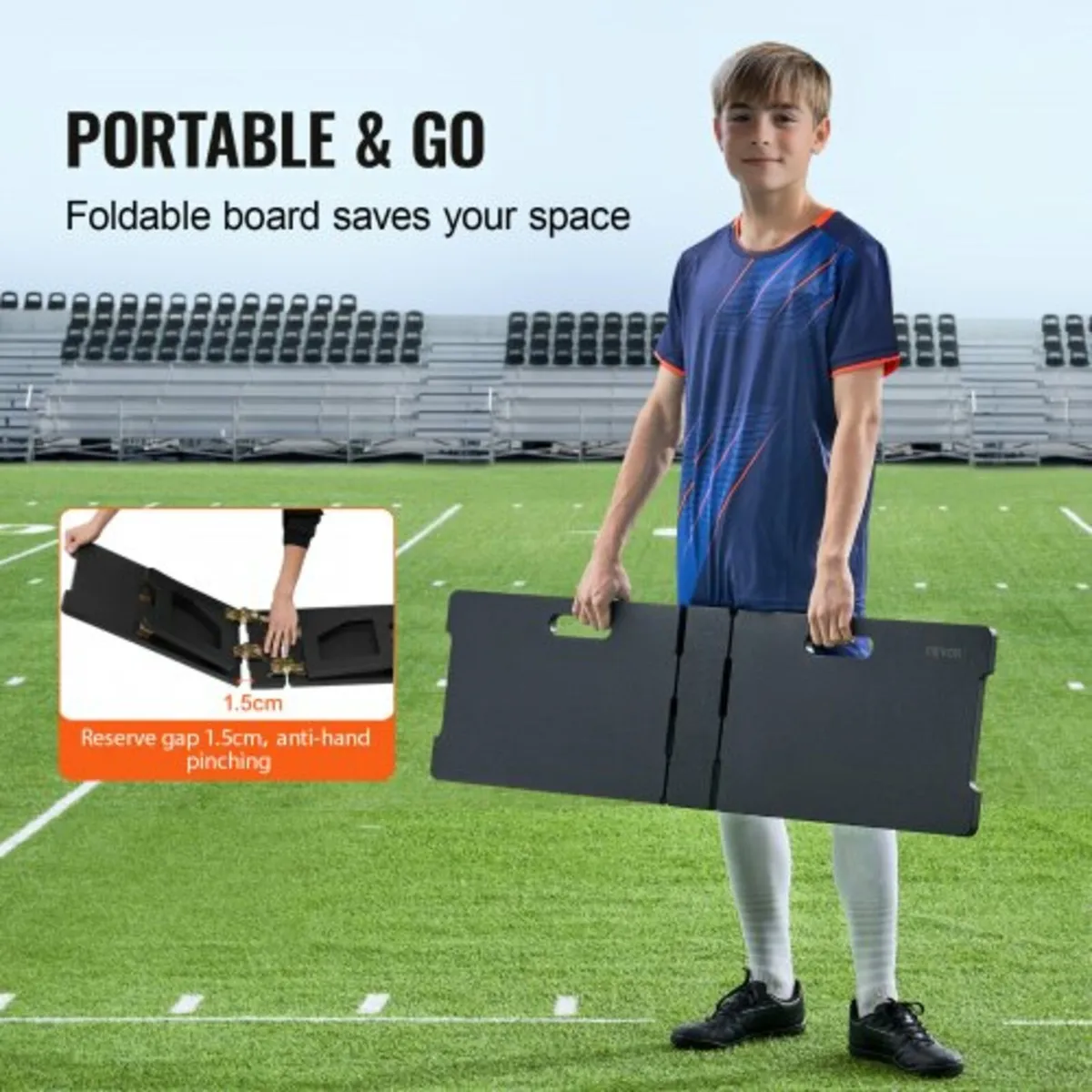 45"X13" Soccer Rebounder Board Portable Soccer Wal - Image 4