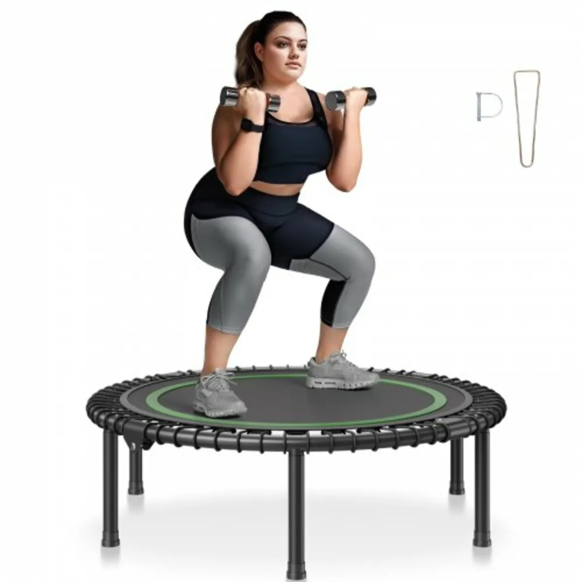 40" Foldable Mini Fitness Trampoline Adults Indoor - Image 1
