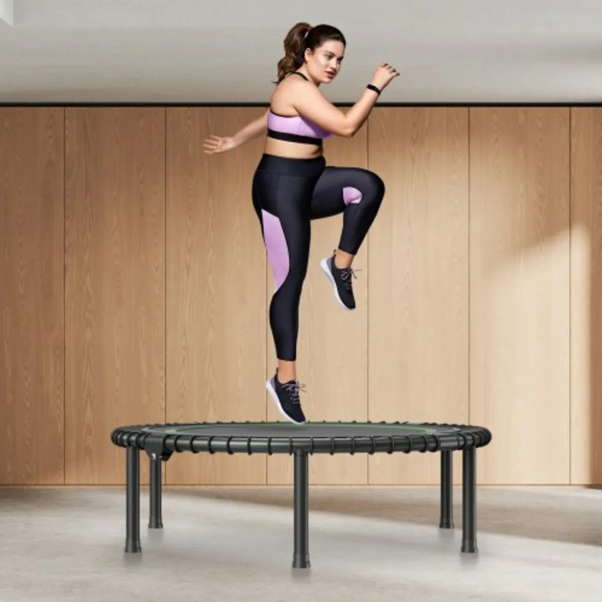 40" Foldable Mini Fitness Trampoline Adults Indoor - Image 4