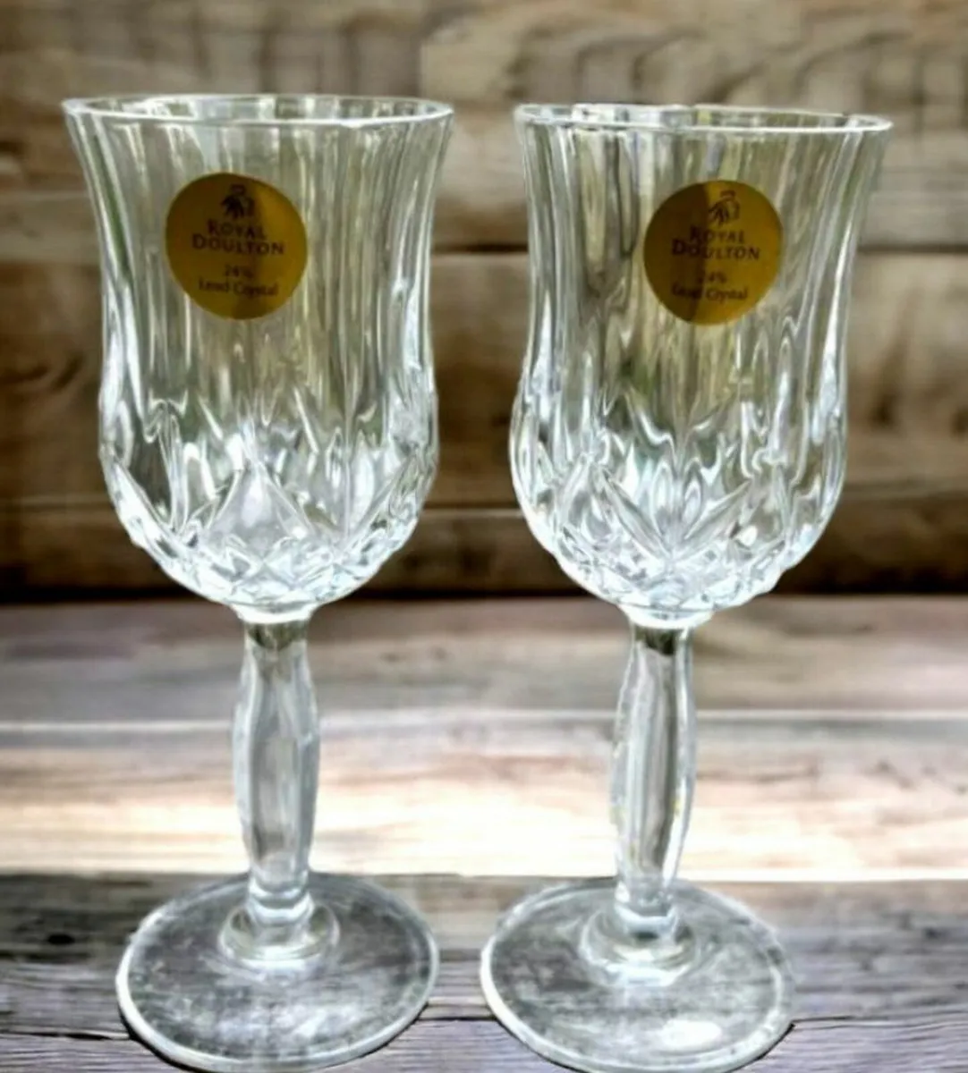 Vintage Pair Auth' Royal Doulton 'Roma' Glasses - Image 4