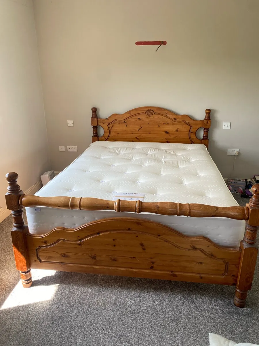 King Size Bed & Mattress - Image 2