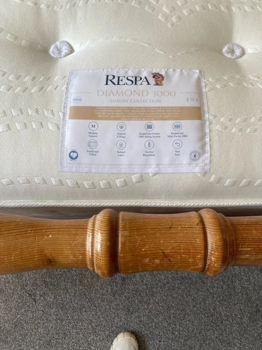 King Size Bed & Mattress - Image 3